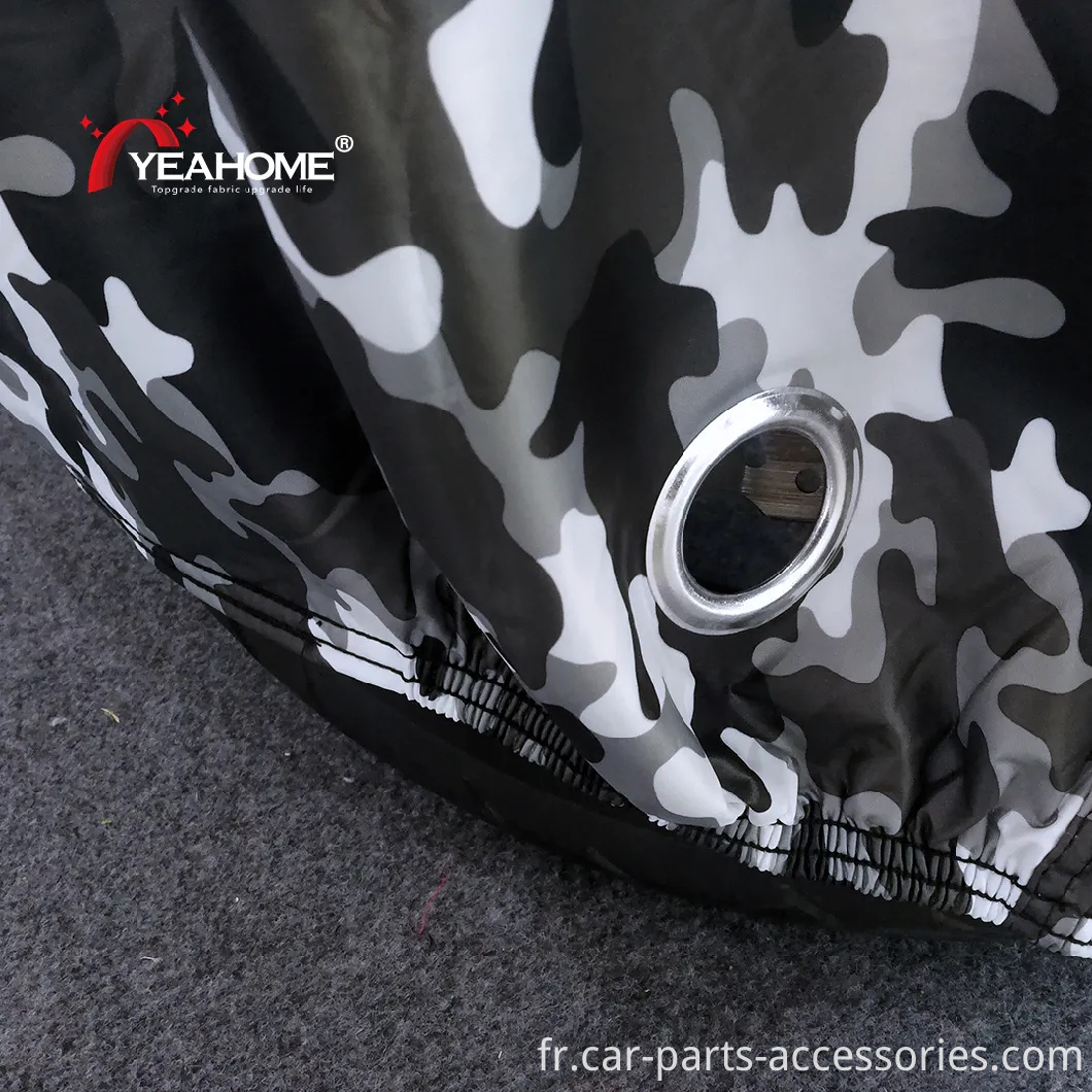 Protection intérieure en molleton de couverture de moto extérieure d'impression de camouflage